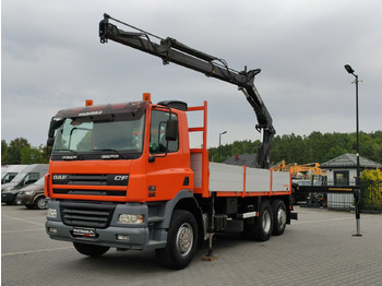 Camión caja abierta, Camión grúa DAF CF 85.380 6x2 Oś Skrętna Skrzynia HDS HIAB 220C + Pilot: foto 2