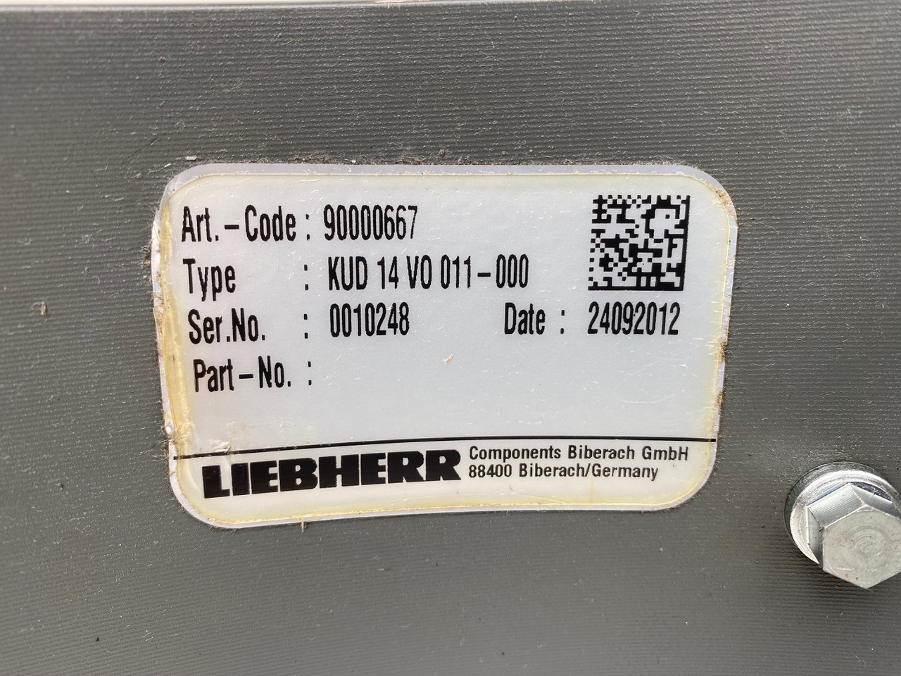 Corona de giro para Maquinaria de construcción Liebherr Kugeldrehverbindung Typ:KUD 14 V0 011-000.  ID-Nr.90000667.  TA230: foto 8