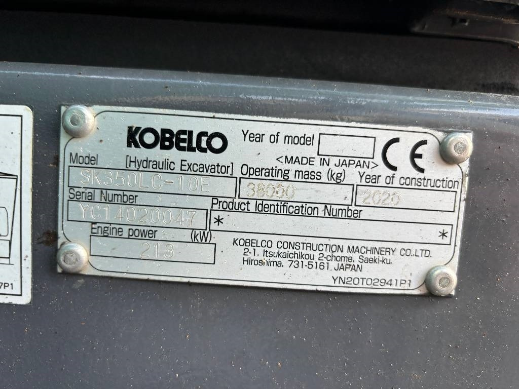 Excavadora de cadenas Kobelco SK350LC-10E: foto 18