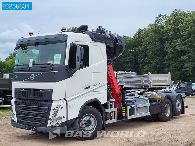 Camión multibasculante, Camión grúa nuevo Volvo FH 500 6X2 PENZ 15Z9.50E Crane Hyva 20T HOOK Euro 6: foto 14