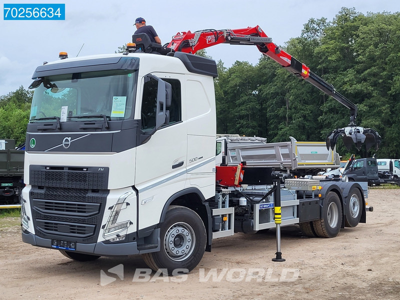 Camión multibasculante, Camión grúa nuevo Volvo FH 500 6X2 PENZ 15Z9.50E Crane Hyva 20T HOOK Euro 6: foto 7