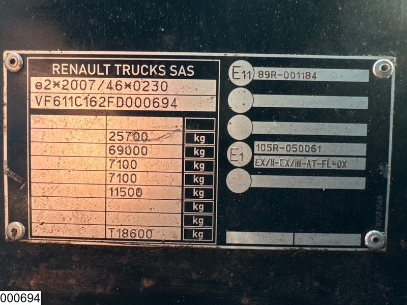 Cabeza tractora Renault T 460 RHD, EURO 6, ADR, Compressor: foto 10