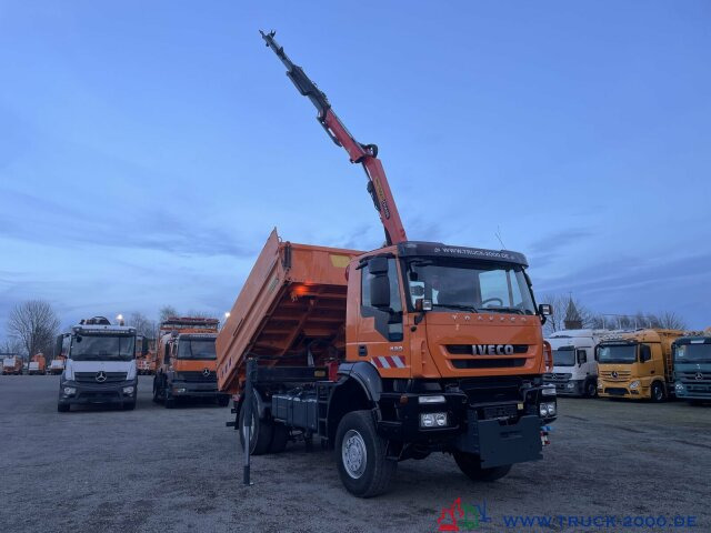 Camión volquete, Camión grúa Iveco Trakker 330 4x4 Meiller+Kran+Winterdienst: foto 7