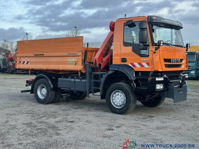 Camión volquete, Camión grúa Iveco Trakker 330 4x4 Meiller+Kran+Winterdienst: foto 14