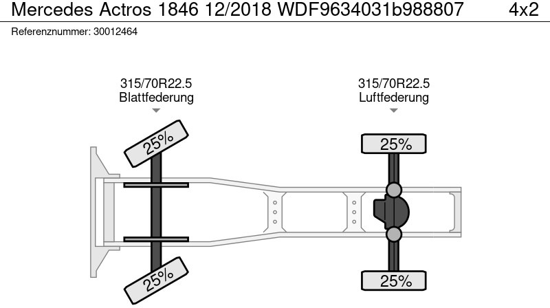 Cabeza tractora Mercedes-Benz Actros 1846 12/2018 WDF9634031b988807: foto 14