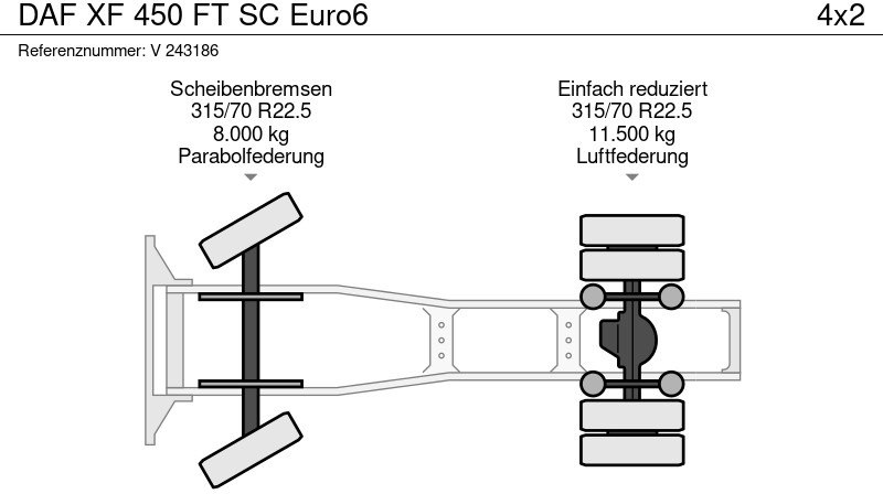 Cabeza tractora DAF XF 450 FT SC Euro6: foto 9